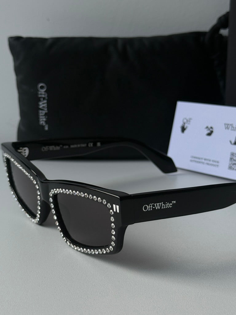 Off White Miramar Sunglasses in Black Crystal