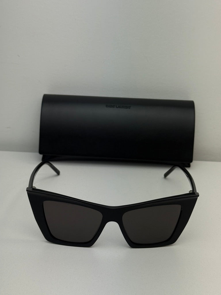 Saint Laurent SL372 Ultra Cat Eye Sunglasses in Black