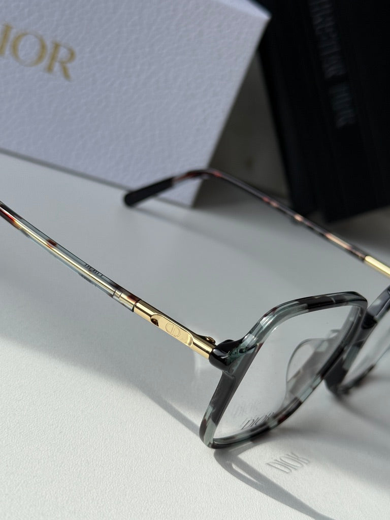Dior Mini Frame R2f Dior Mini CD O S2F Square Frames in Grey Havana – Designer Daydream