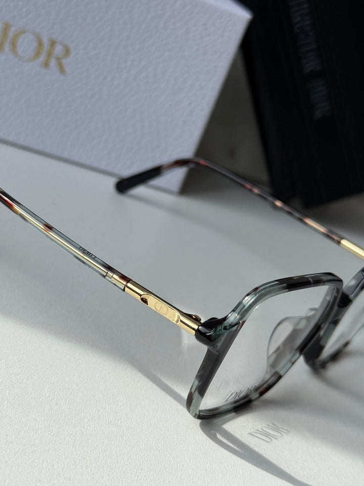 Dior Mini CD O S2F Square Frames in Grey Havana