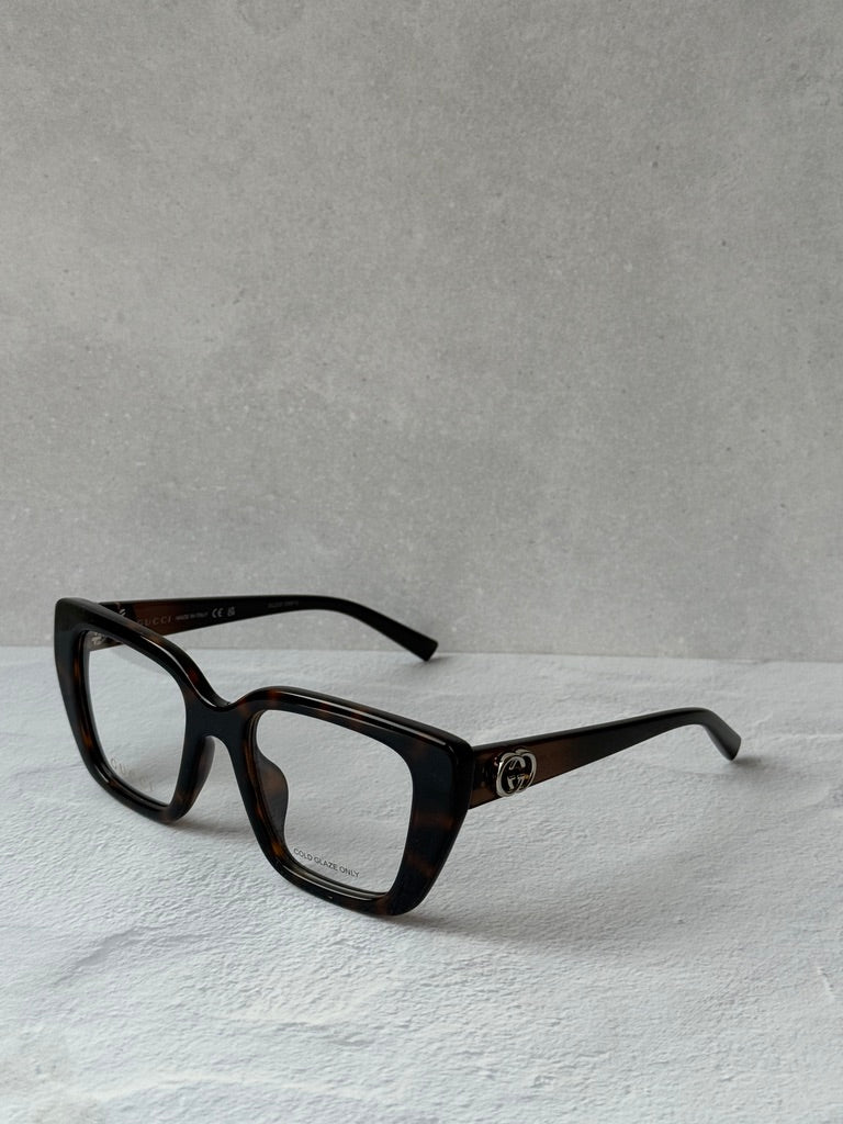 Gucci GG2028O Cat Eye Eyeglasses Frames in Havana Brown