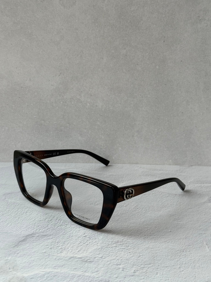 Gucci GG2028O Cat Eye Eyeglasses Frames in Havana Brown