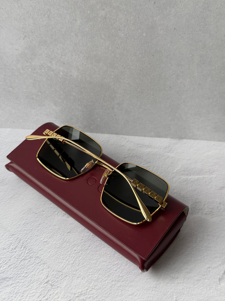 Gucci GG1434S Gold Metal Sunglasses