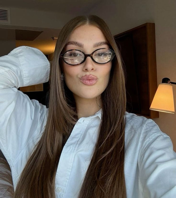 Miu Miu MU01XV Black Gold Oval Frames