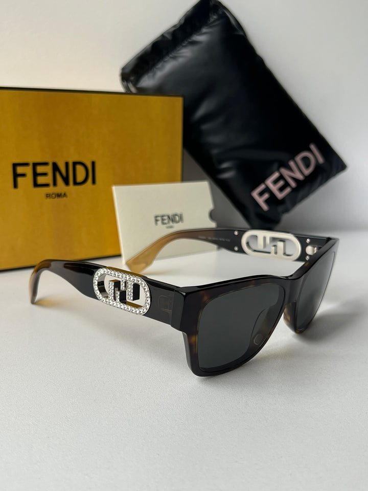 Fendi FE40081I Crystal Logo Sunglasses