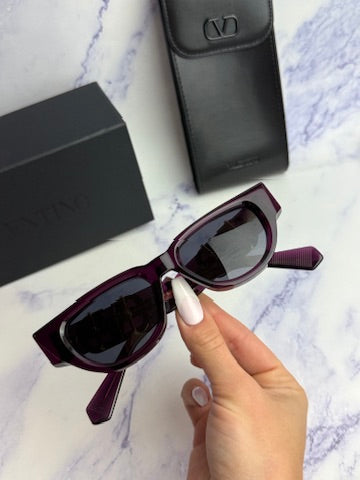 Valentino VLS103-D V-Due Purple Cat Eye Sunglasses