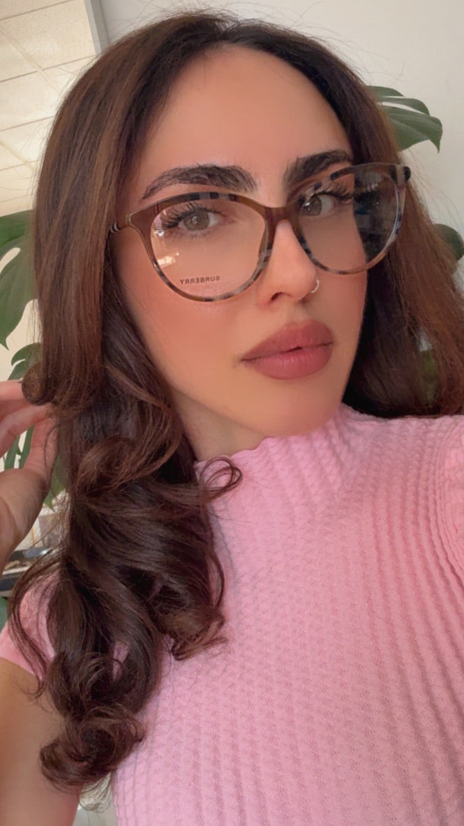 Burberry BE2325 Aiden Check Print Cat Eye Eyeglasses Frames