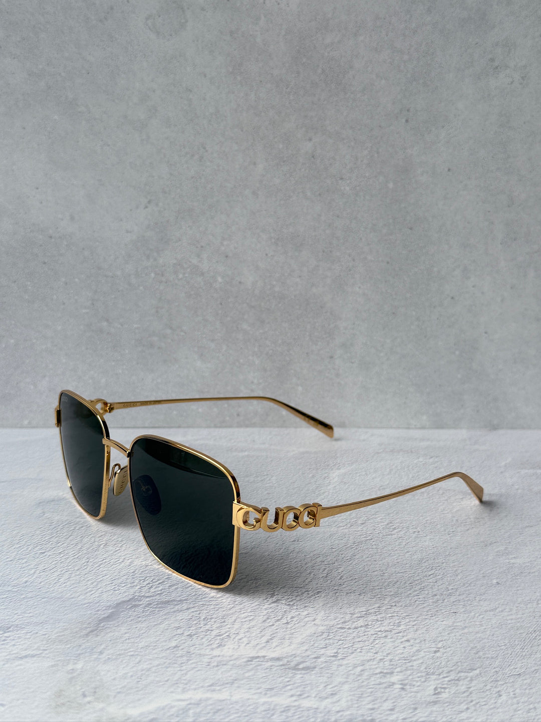 Gucci GG1937S Square Wrap Sunglasses in Gold