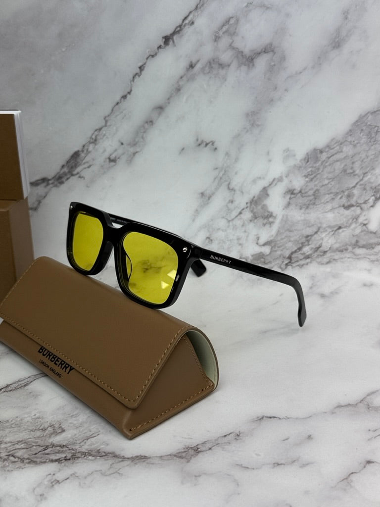 Burberry BE4337F Carnaby Black Yellow Lens Sunglasses