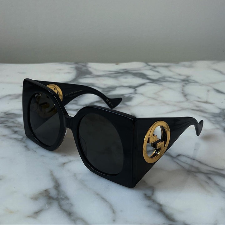 Gucci GG1254S Gafas de sol negras con máscara extragrande