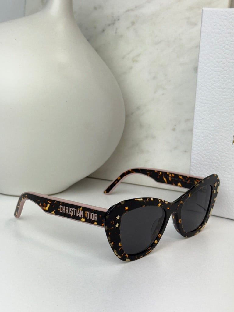 Dior Pacific B3U Cat Eye Sunglasses in Havana Brown Pink