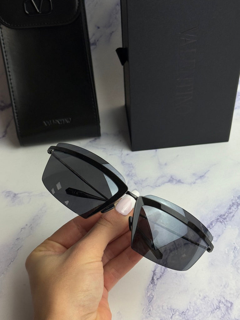 Valentino V-Lure Black Mask Sunglasses
