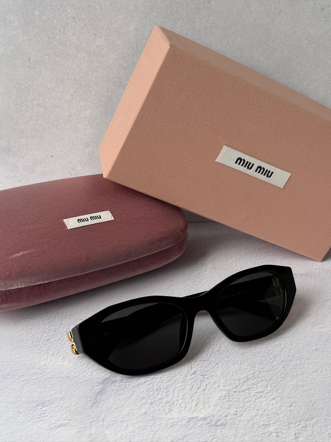 Miu Miu MU A03S Black Cat Eye Sunglasses