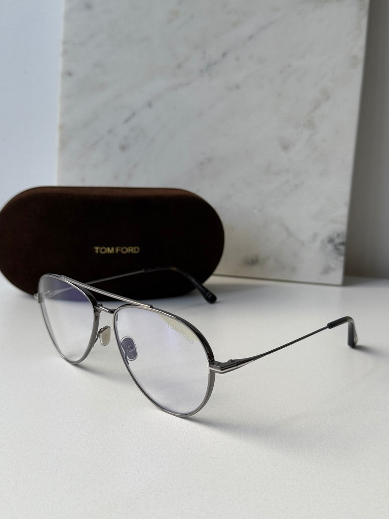 Tom Ford FT5800-B Gunmetal Aviator Bluelight Frames