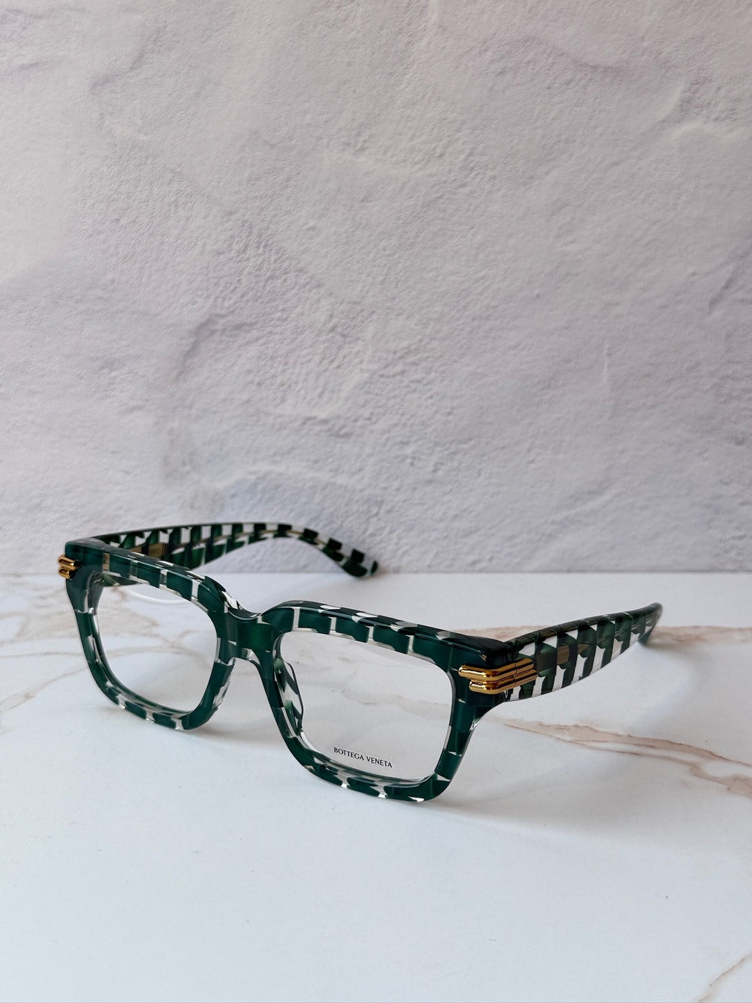 Bottega Veneta BV1324O Green Braid Frames
