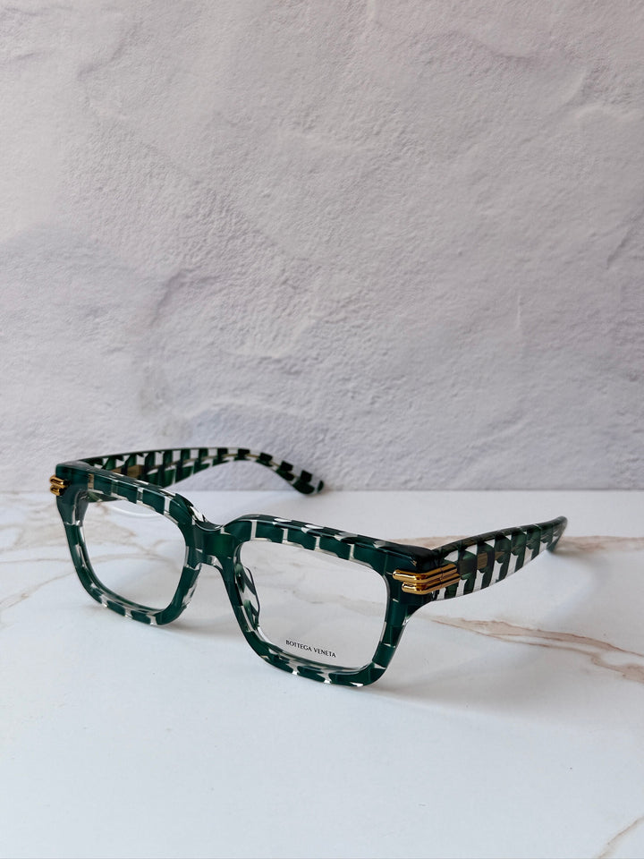 Bottega Veneta BV1324O Green Braid Frames