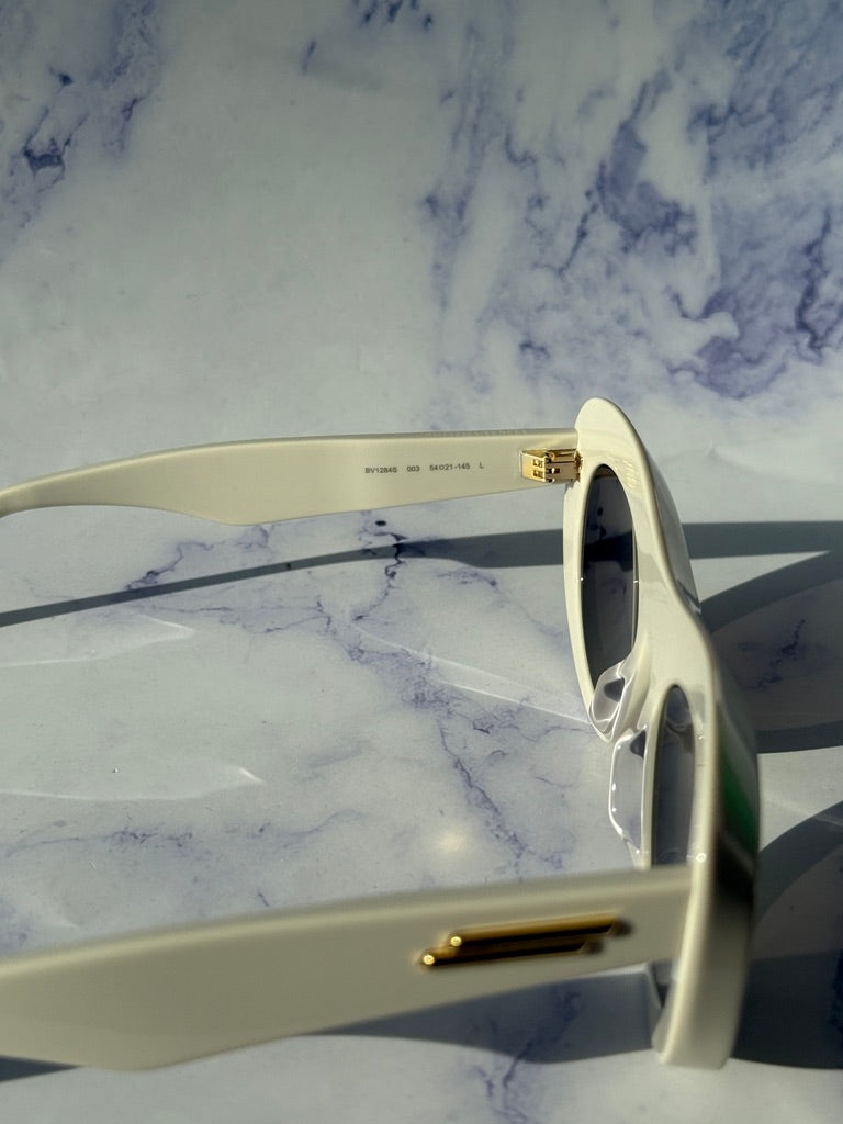 Bottega Veneta BV1284S Ivory Aviator Sunglasses