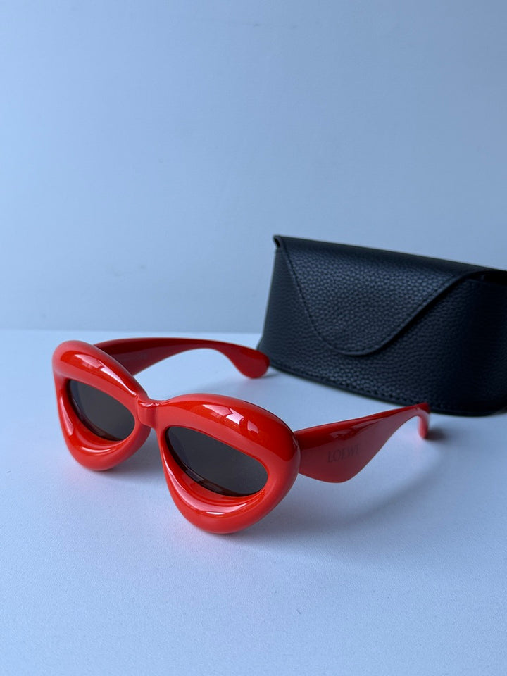 Loewe LW40097I Inflated Cat Eye Sunglasses in Orange