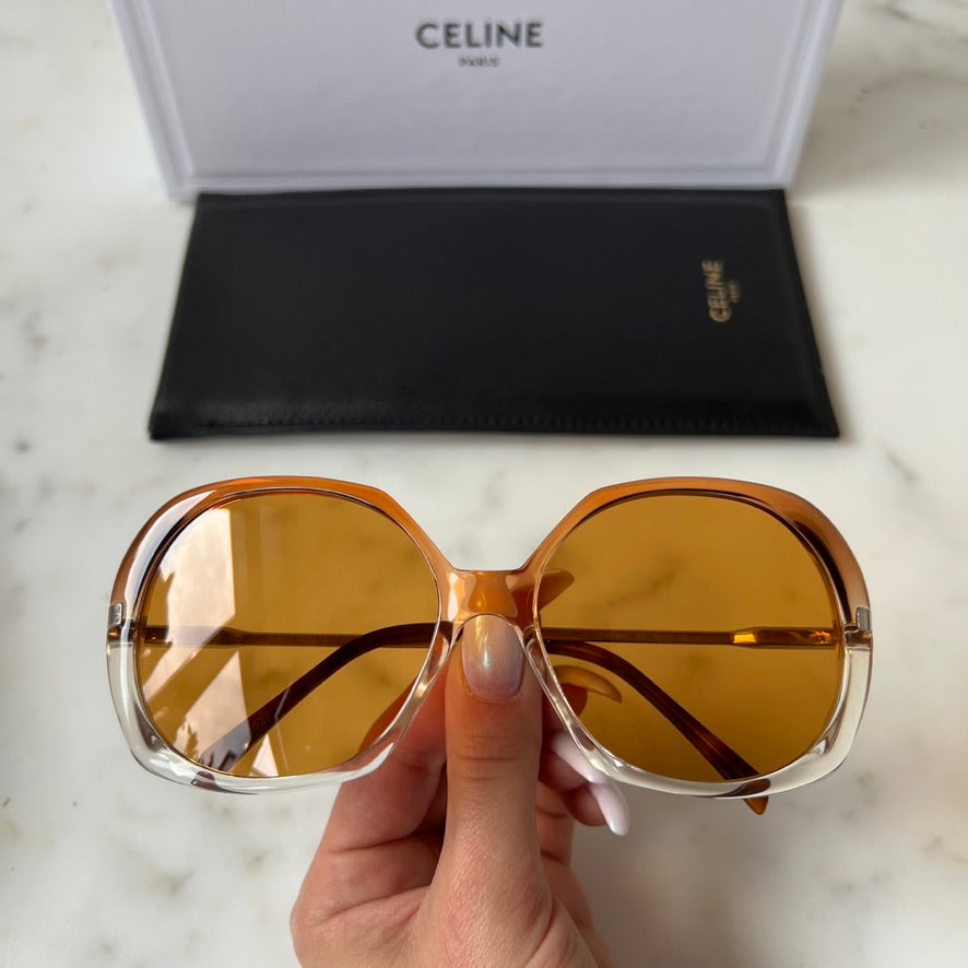 Celine CL40036U Round Sunglasses in Brown Gradient