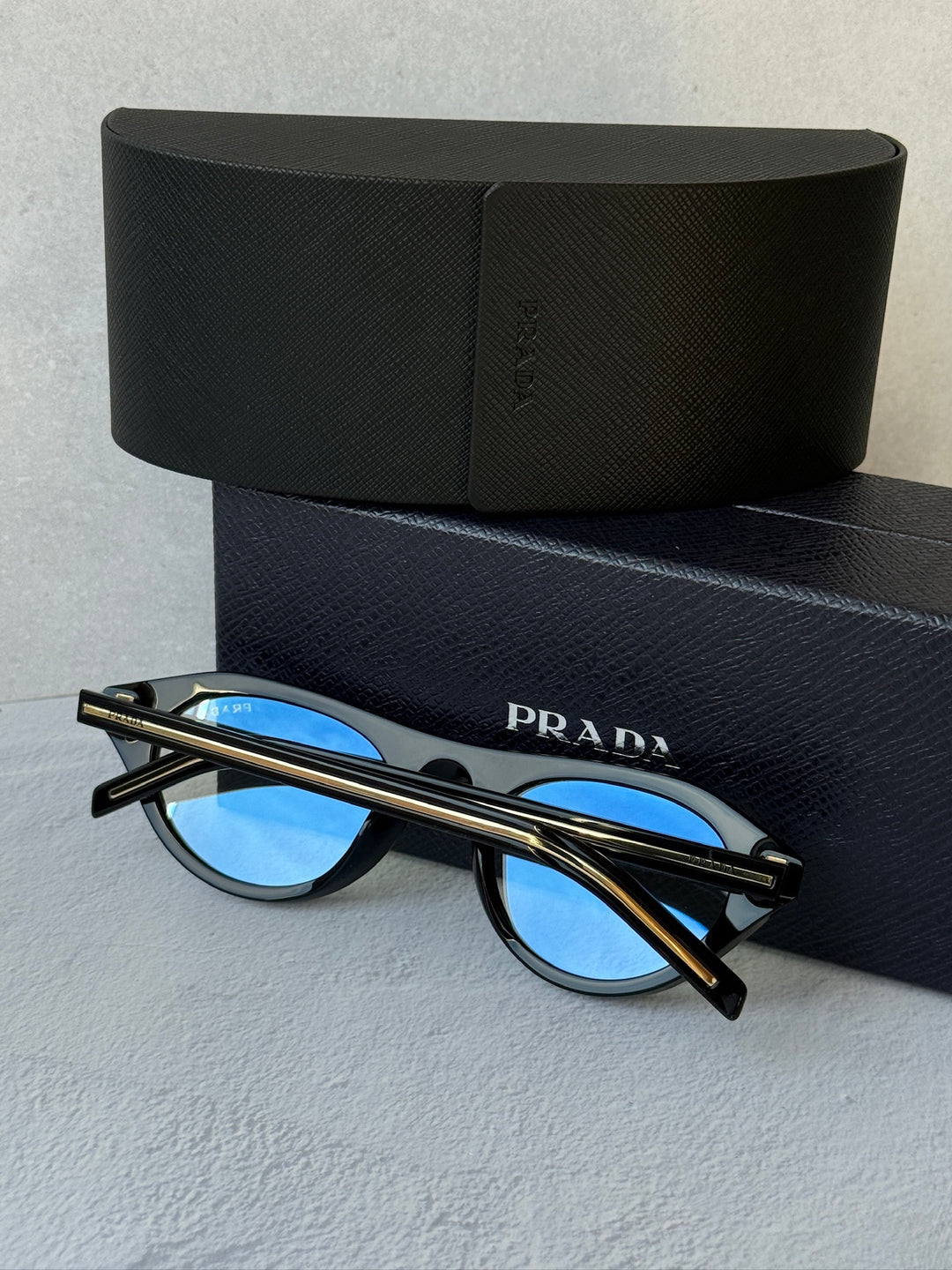 Prada PR B15S Black Bluelight Sunglasses