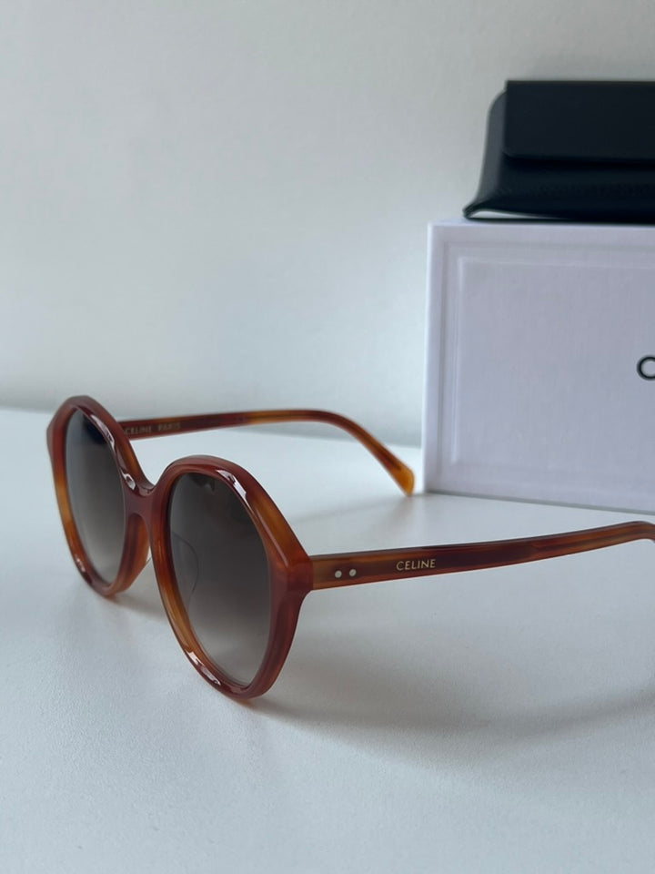 Celine CL40009I Gafas de sol marrones a rayas