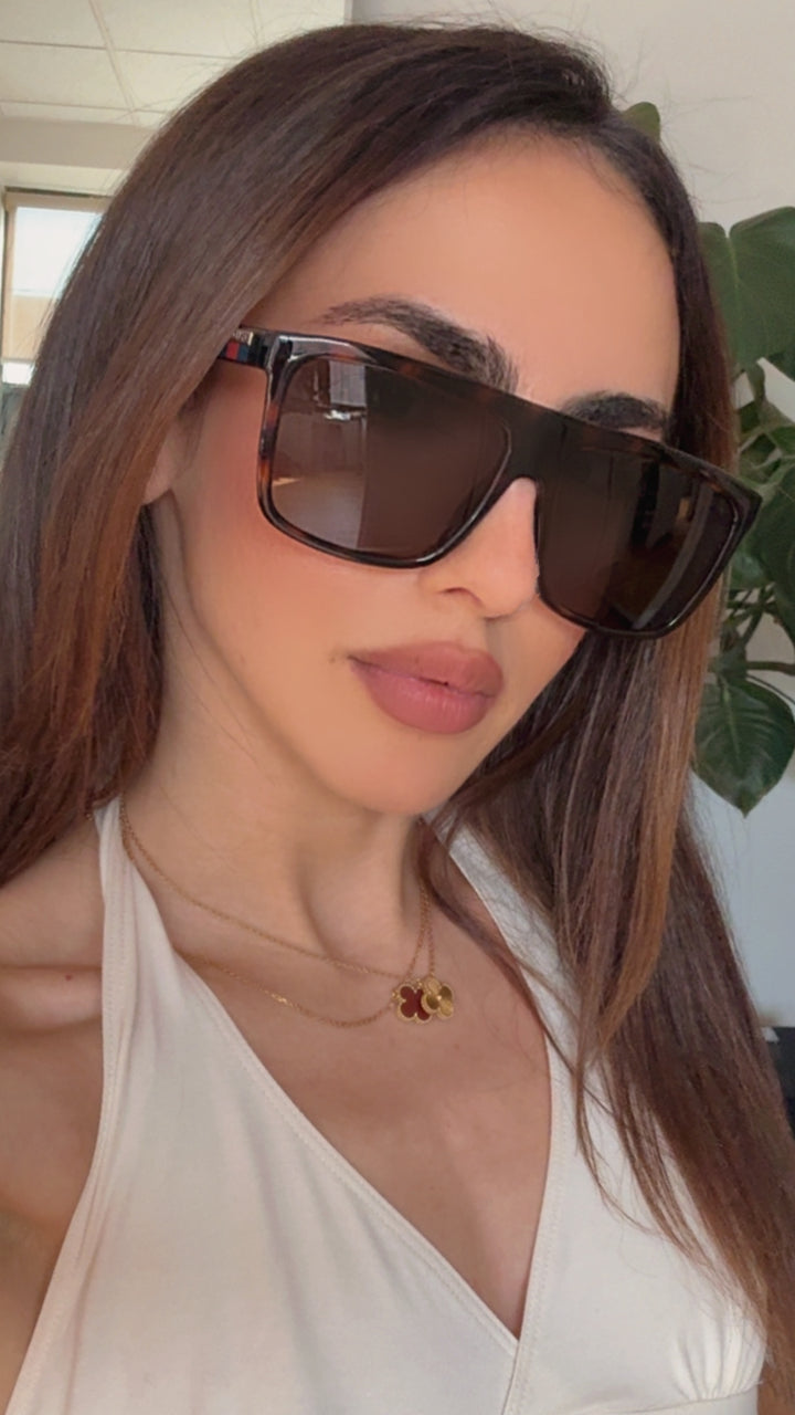 Gafas de sol rectangulares unisex Gucci GG0748S en negro