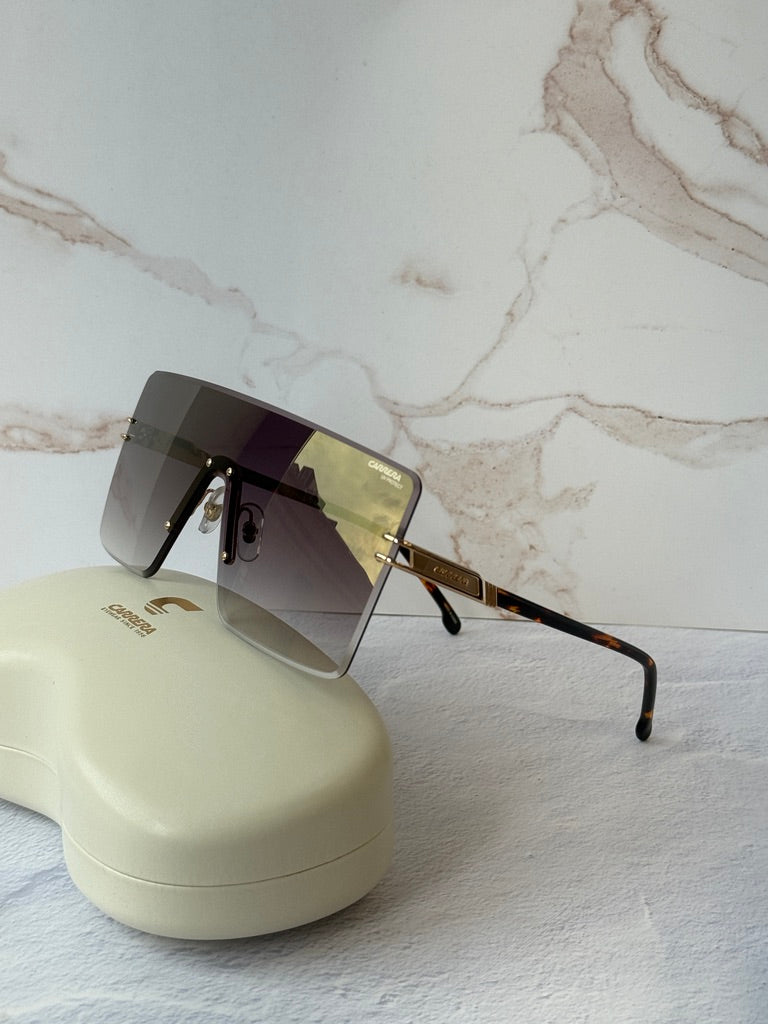 Carrera 1075/S Oversized Mask Sunglasses in Brown