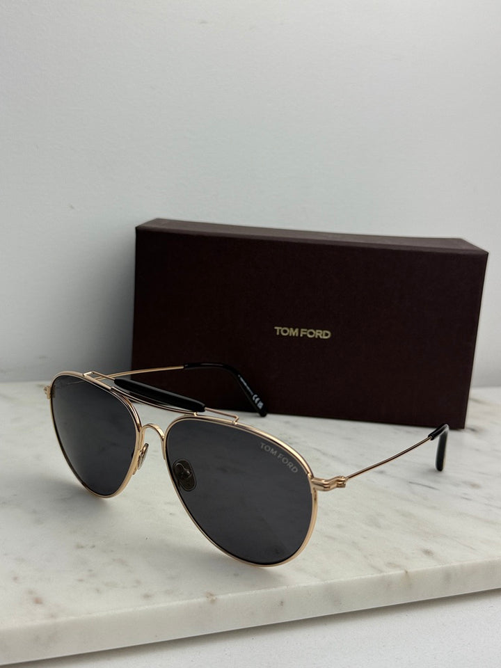 Tom Ford Raphael FT0995 Aviator Sunglasses in Gold Grey
