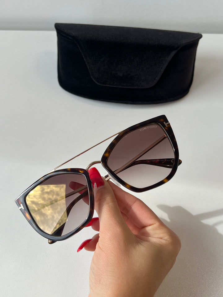 Gafas de sol Tom Ford Dahlia en marrón espejado