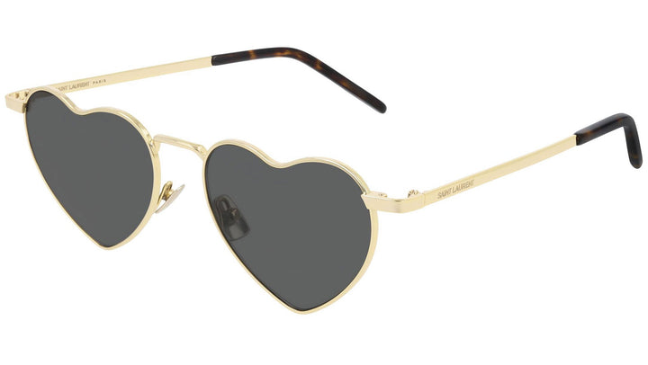 Saint Laurent SL301 LouLou Heart Sunglasses in Gold