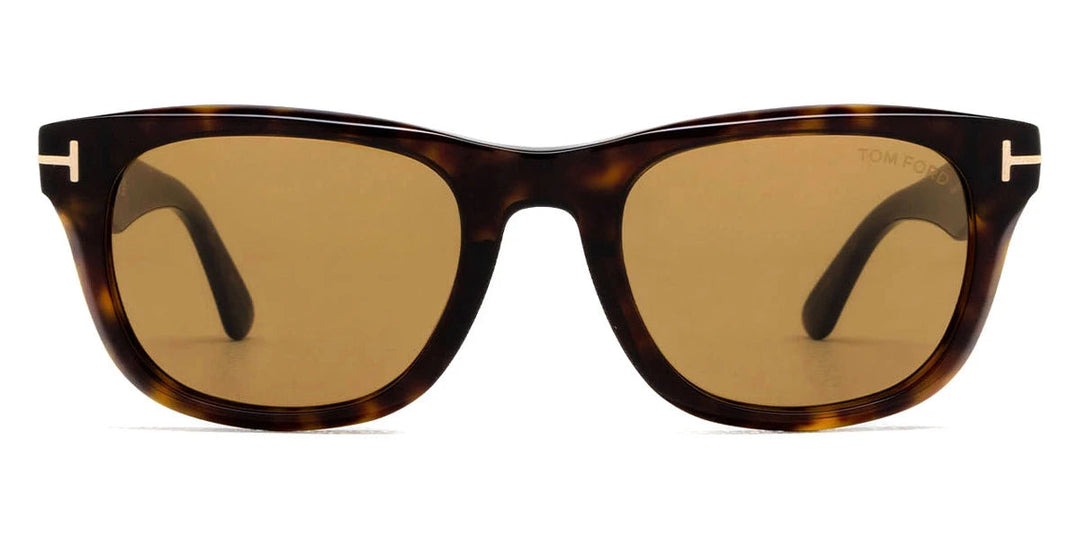 Tom Ford Kendel FT1076 sunglasses with havana brown frame and amber tinted lenses