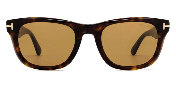 Tom Ford Kendel FT1076 sunglasses with havana brown frame and amber tinted lenses
