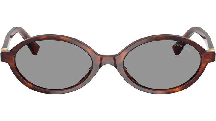 Miu Miu MU04ZS Havana Mahogany Oval Sunglasses