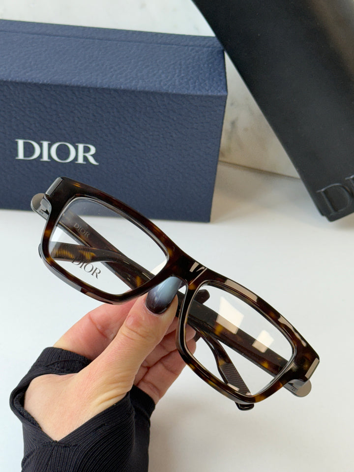 Dior IconO S1F Eyeglasses Frames in Havana Brown