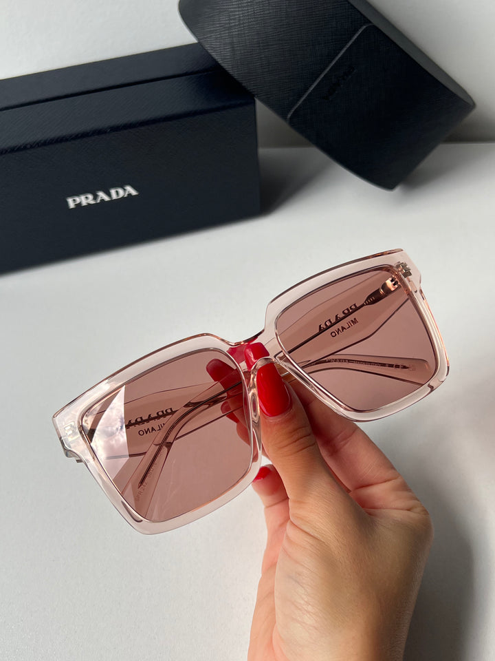 Prada PR24ZS Oversized Sunglasses in Pink