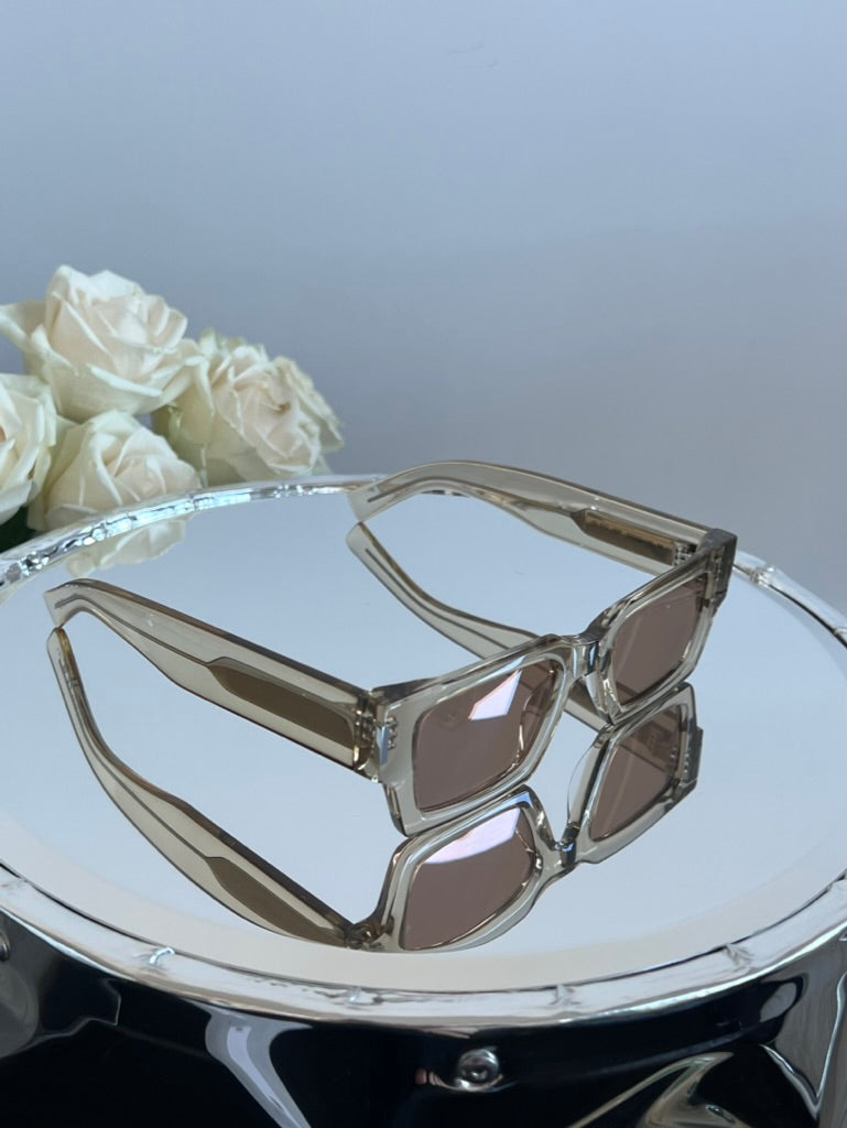 Saint Laurent SL572 Sunglasses in Beige Mirror