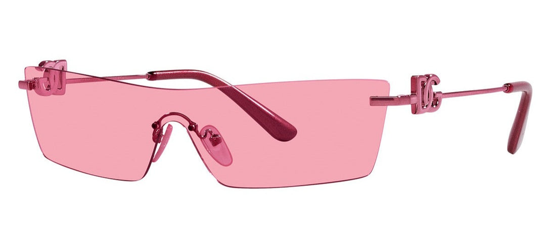 Dolce & Gabbana DG2292 Pink Rimless Shield Sunglasses