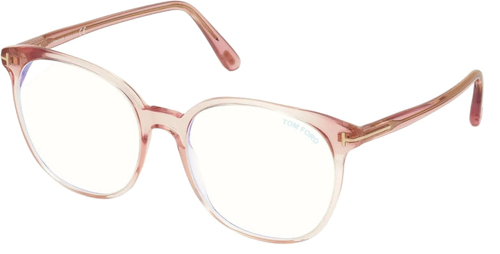 FT5671-F-B Pink Round Oversized Bluelight Frames