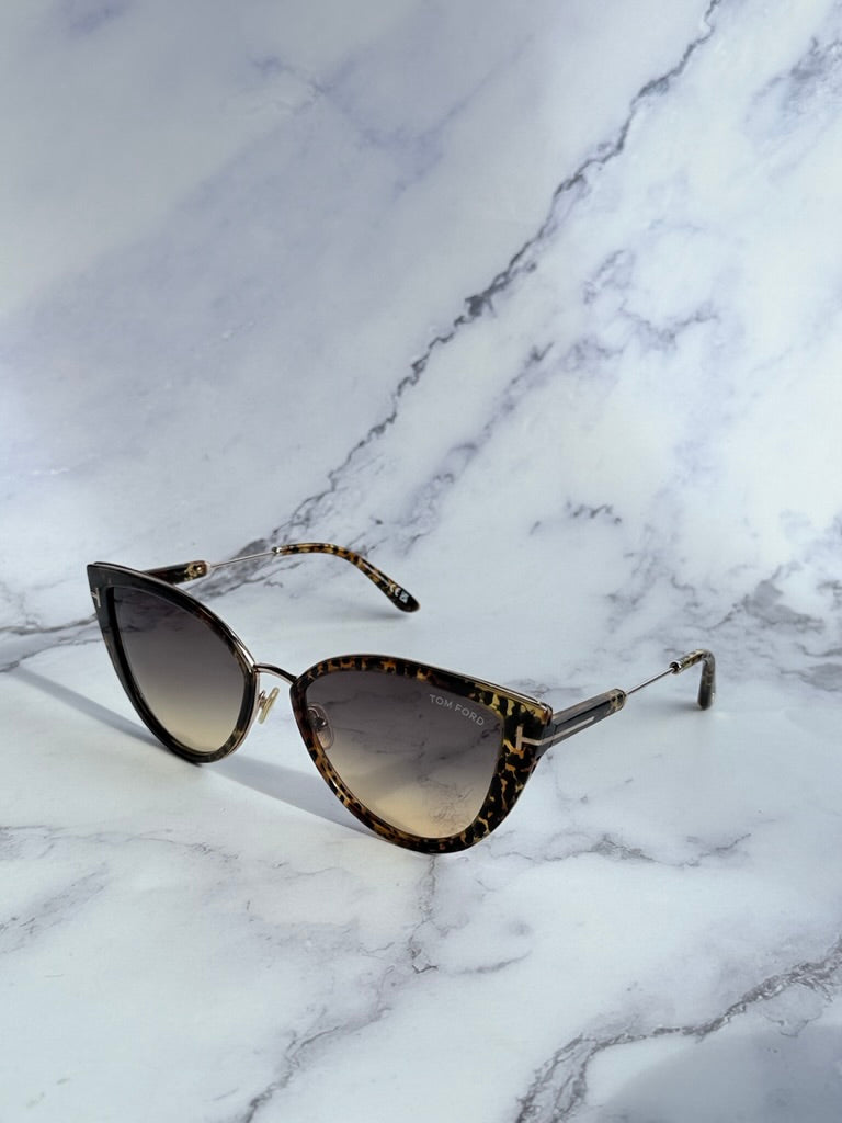 Tom Ford Anjelica FT0868 Cat Eye Sunglasses in Animal Brown