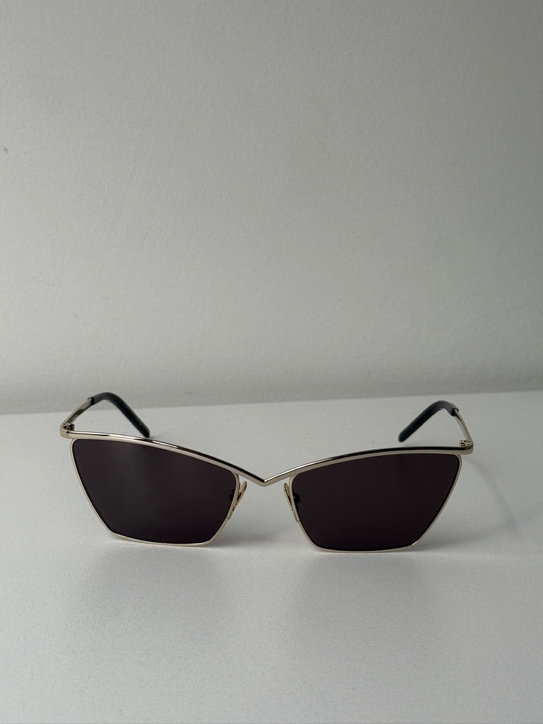 Saint Laurent SL637 Cat Eye Sunglasses in Gold