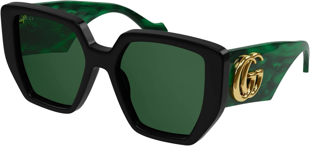Gucci GG0956S Oversized Sunglasses in Black Green | Designer Daydream
