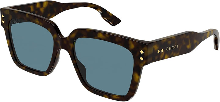 Gucci GG1084S Havana Brown Blue Lens Unisex Sunglasses