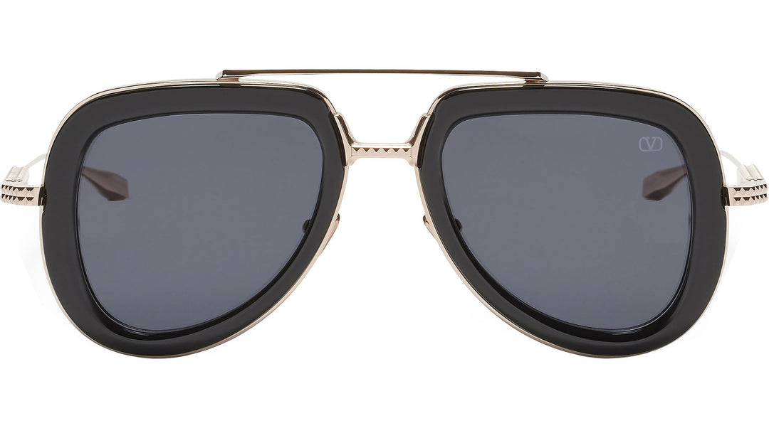 Valentino V-Lstory Black Aviator Sunglasses