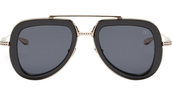 Valentino V-Lstory Black Aviator Sunglasses