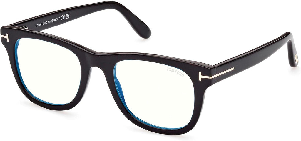 Tom Ford Women Eyeglasses Black Blue Block Square FT5886-B 001 NEW AUTHENTIC Tom Ford FT5886-B 001 Blue-Light Block Shiny Black  main image 4