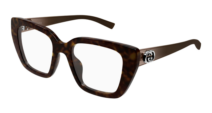 Gucci GG2028O Cat Eye Eyeglasses Frames in Havana Brown