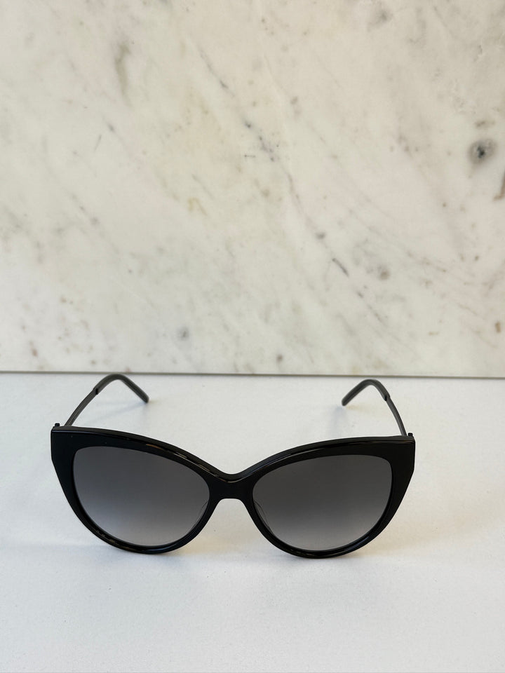 Saint Laurent SLM48S_A/K gafas de sol estilo ojo de gato en negro