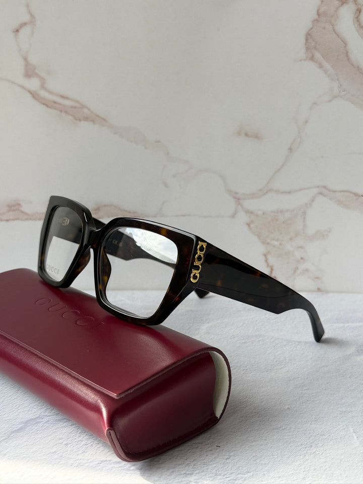 Gucci GG2042O Square Frames in Havana Brown