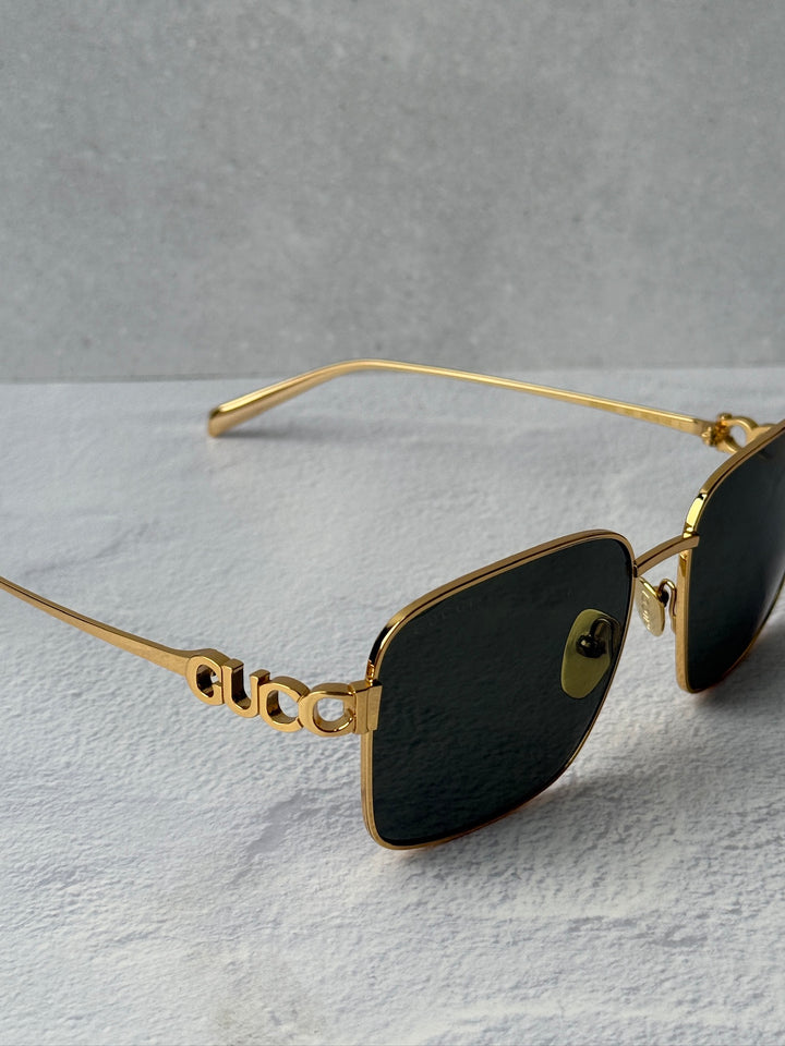 Gucci GG1937S Square Wrap Sunglasses in Gold