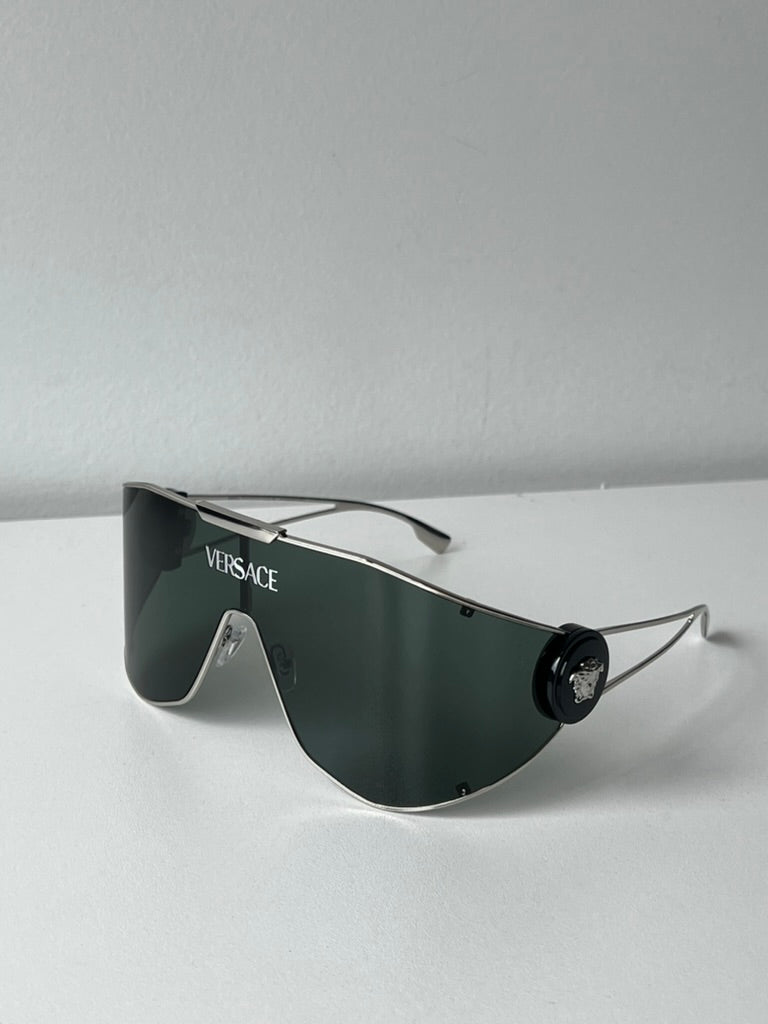 Versace VE2268 Shield Sunglasses in Silver